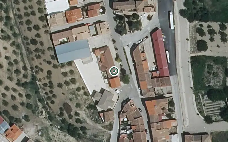 Vista aérea de la ubicación de Vivienda Municipal de Mayores Carcelen