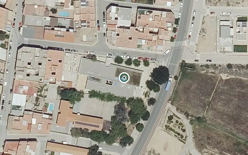 Vista aérea de la ubicación de Centro de Día para Personas Mayores Dependientes