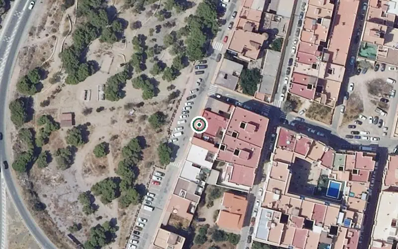 Vista aérea de la ubicación de Centro de Día para Mayores de Garrucha