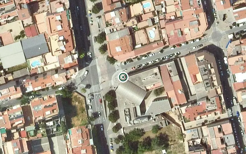 Vista aérea de la ubicación de Centre de dia per a Gent Gran Ca n'Anglada