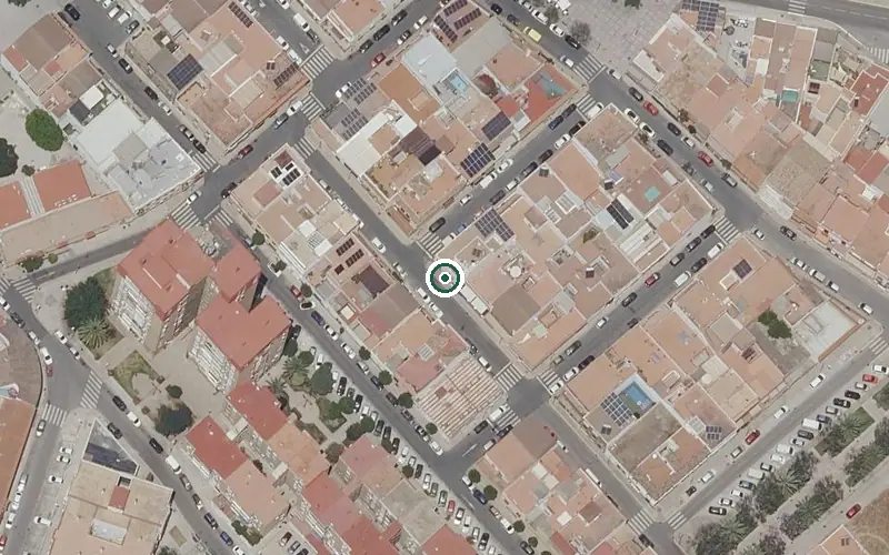 Vista aérea de la ubicación de Centro Residencial Nuestra Señora del Amor y Sacrificio
