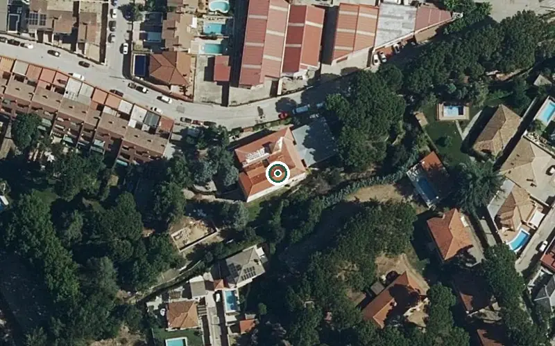 Vista aérea de la ubicación de Residencia La Paz (Villamanta)