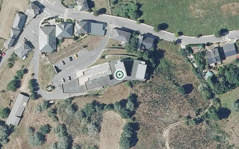 Vista aérea de la ubicación de Residencia para Persoas Maiores do Concello de Chandrexa de Queixa