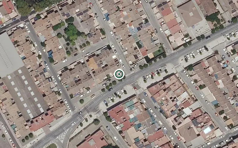 Vista aérea de la ubicación de Centro Residencial para Mayores Guadalupe