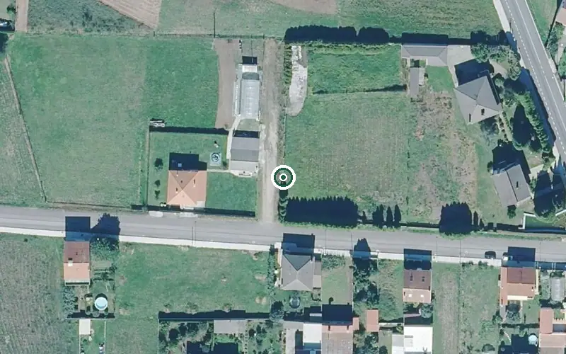 Vista aérea de la ubicación de Fogar Residencial de Laracha