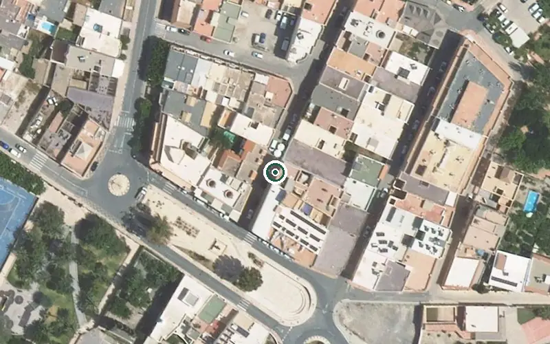 Vista aérea de la ubicación de Centro Residencial Sierra Salud