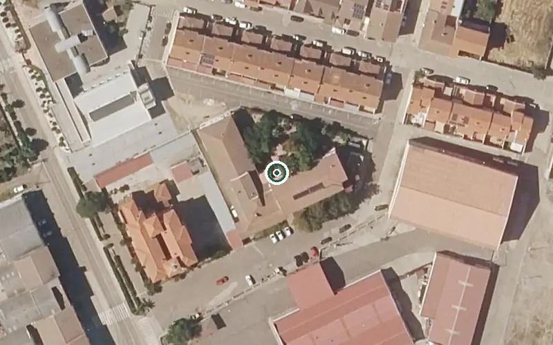Vista aérea de la ubicación de Residencia Geriátrica San Roque