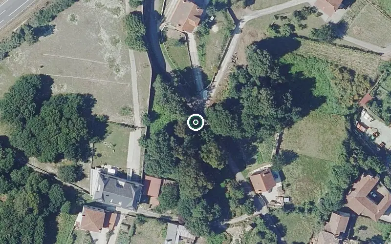 Vista aérea de la ubicación de Residencia Santa María de Melon