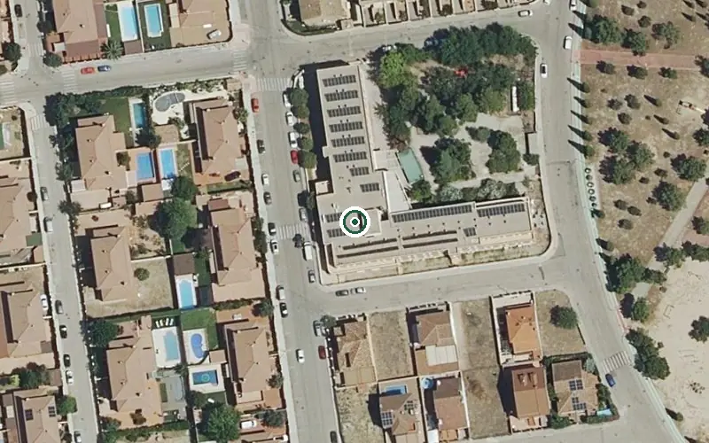 Vista aérea de la ubicación de Residencia La Alameda