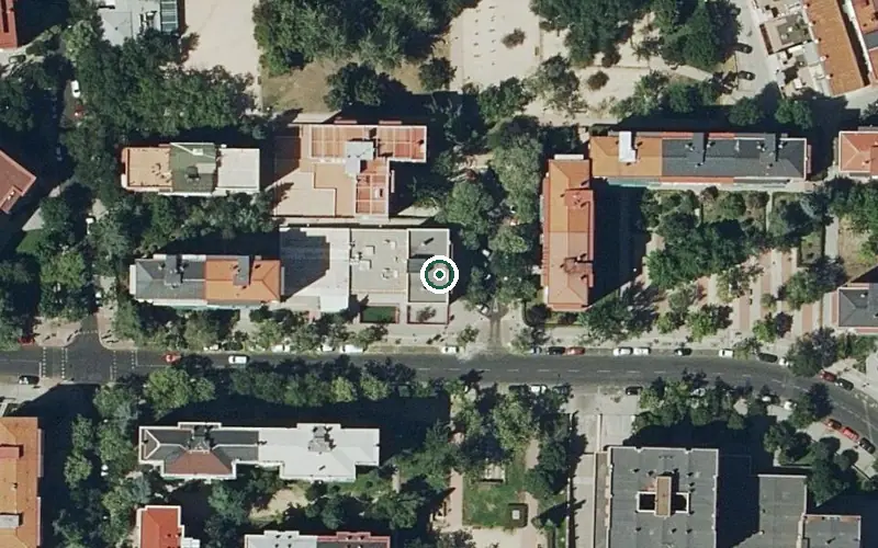Vista aérea de la ubicación de Centro de Día SalusMayores Chamartín