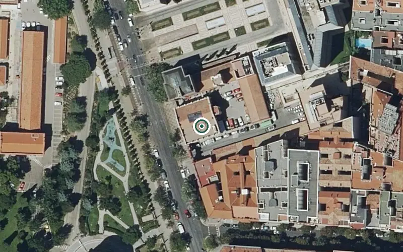 Vista aérea de la ubicación de Residencia Santa Engracia