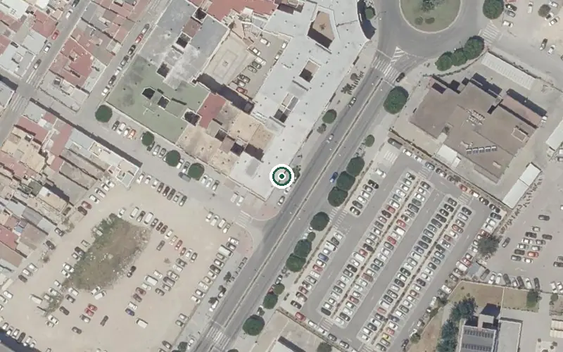 Vista aérea de la ubicación de Centro Residencial para Mayores Cruz Roja Española