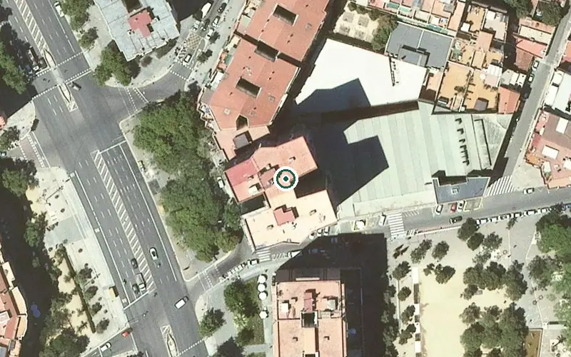 Vista aérea de la ubicación de Serveis Geriàtrics de Barcelona