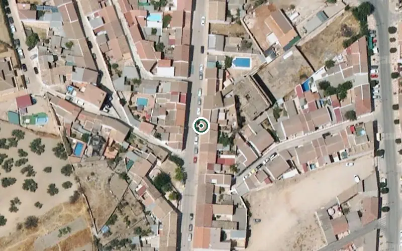 Vista aérea de la ubicación de Vivienda Tutelada La Casa de las Fuentes