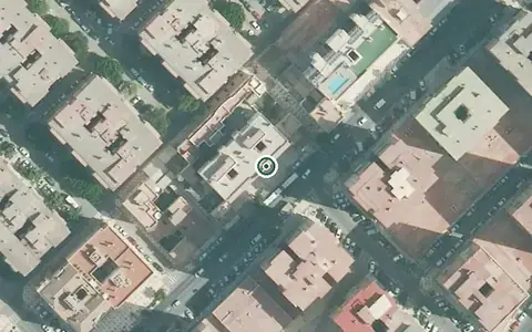 Vista aérea de la ubicación de Centro Residencial Hermanitas de los Pobres