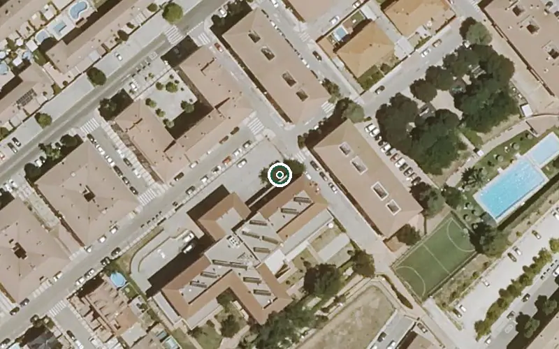 Vista aérea de la ubicación de Residencia de Mayores la Alameda