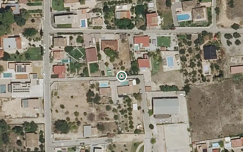 Vista aérea de la ubicación de Residencia P. M. D. San Ramón Senior de Picassent