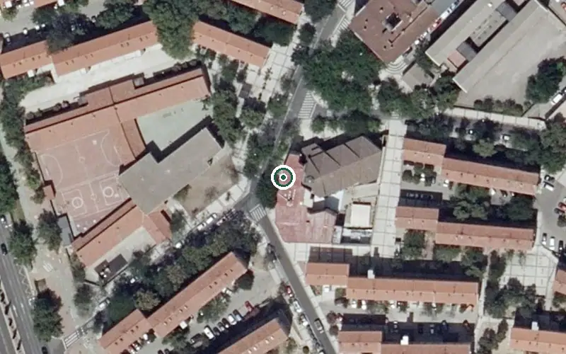 Vista aérea de la ubicación de Residencia Asistencial los Ángeles