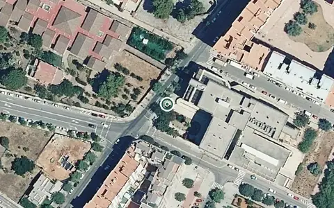 Vista aérea de la ubicación de Centro de Atención Especial para Personas en Situación de Dependencia Gran Via