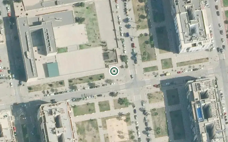 Vista aérea de la ubicación de Centro de Mayores Vitalia Teatinos