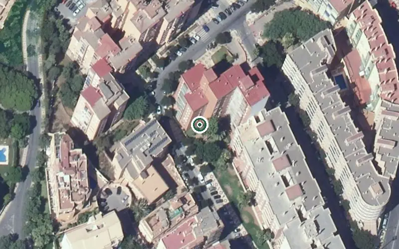 Vista aérea de la ubicación de Residencia Miratorre