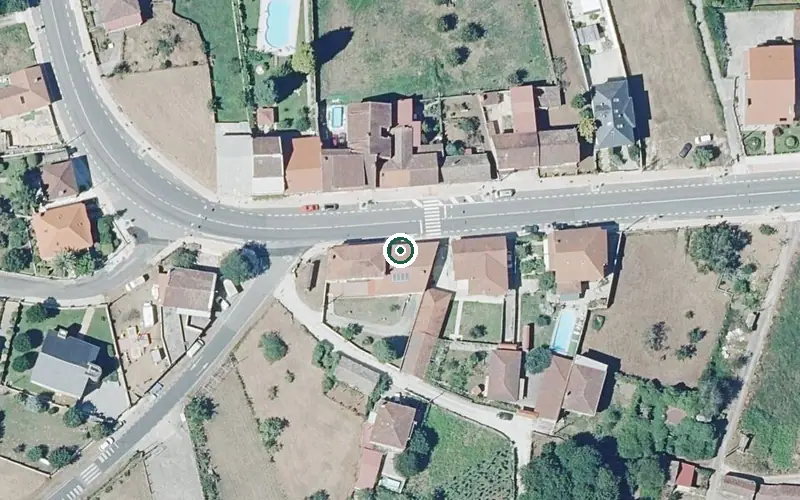 Vista aérea de la ubicación de Fogar Residencial Blanco Amor