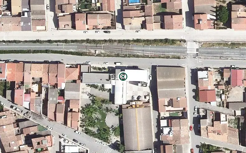 Vista aérea de la ubicación de Centre de serveis socials de Bell-lloc d'Urgell