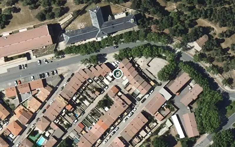 Vista aérea de la ubicación de Unidad de Estancias Diurnas el Espinar