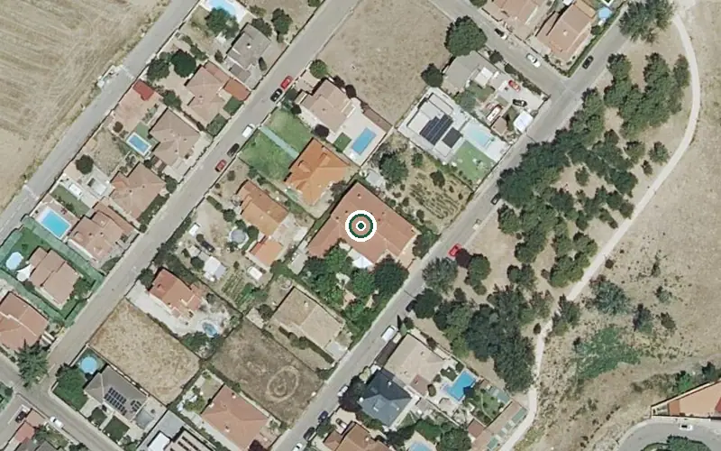 Vista aérea de la ubicación de Residencia Santa Ana