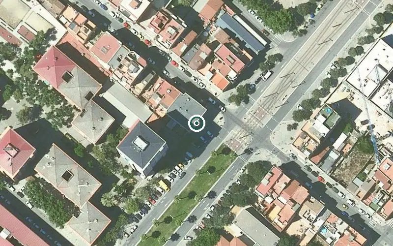 Vista aérea de la ubicación de Residència Colisée Badalona