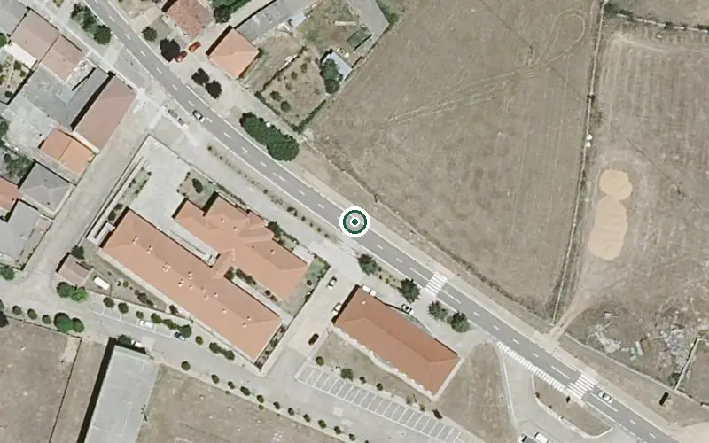 Vista aérea de la ubicación de Residencia de Personas Mayores Virgen de los Arboles