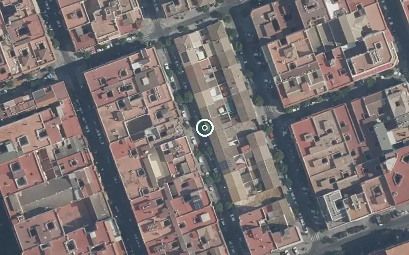 Vista aérea de la ubicación de Centro de Día para Mayores Ciudad Jardin