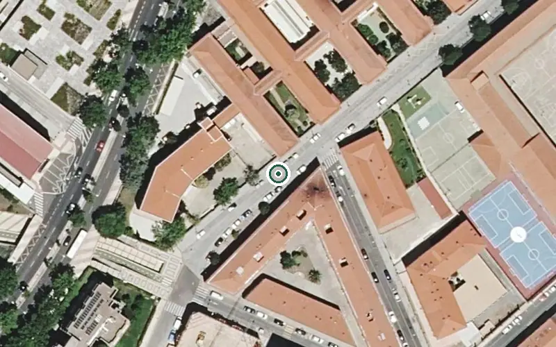 Vista aérea de la ubicación de Residencia Asistida Provincial