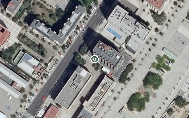 Vista aérea de la ubicación de Residencia de Ancianos Mazaruba