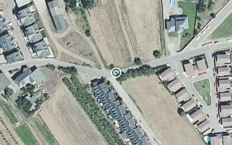 Vista aérea de la ubicación de Unidad de Estancias Diurnas de Carracedelo