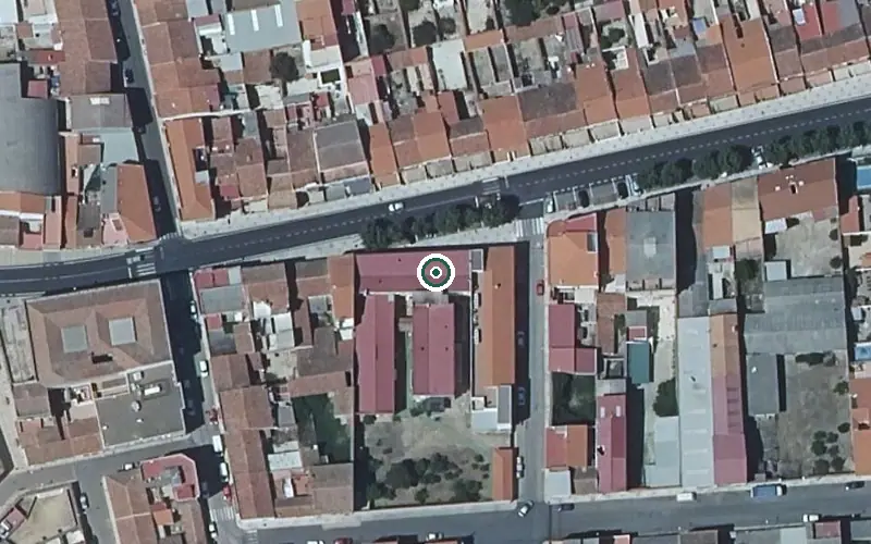 Vista aérea de la ubicación de Residencia de Mayores Santa Bárbara