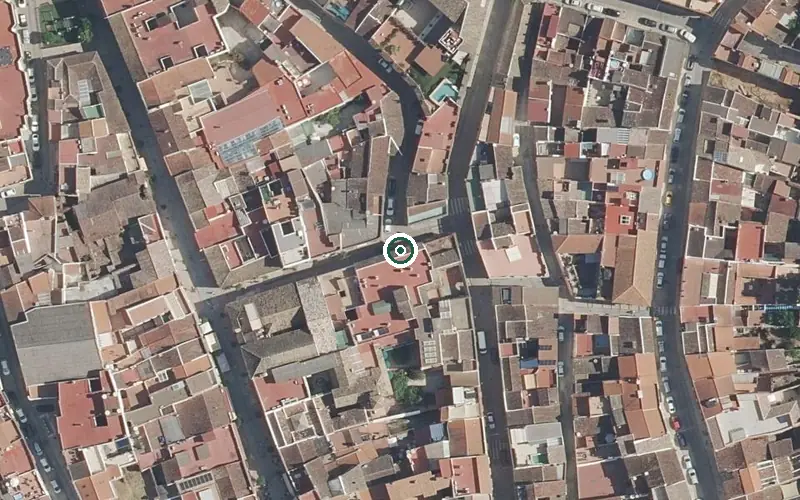Vista aérea de la ubicación de Centro Residencial para Mayores San Juan de Dios