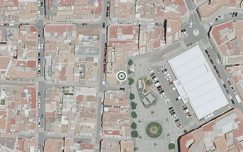 Vista aérea de la ubicación de Centro de Día Asociación Familiares de Enfermos de Alzheimer de Onda