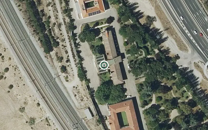 Vista aérea de la ubicación de Residencia San Luis Gonzaga Los Almendros (Madrid)