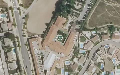 Vista aérea de la ubicación de Residencia San Juan de Dios (El Álamo)