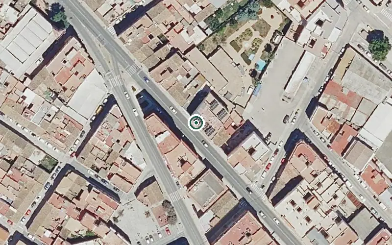 Vista aérea de la ubicación de Centro de Día para Personas Mayores Dependientes Sant Françesc