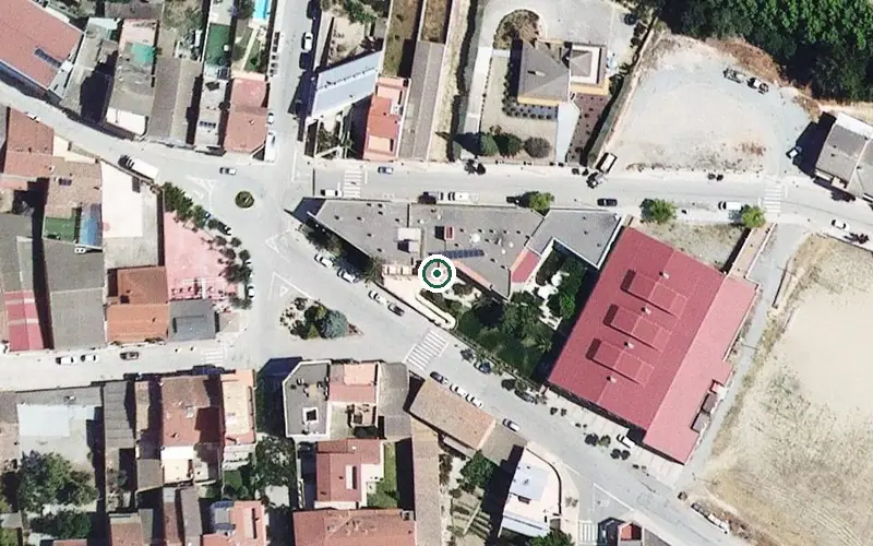 Vista aérea de la ubicación de Residència Municipal d'Avis de Juneda