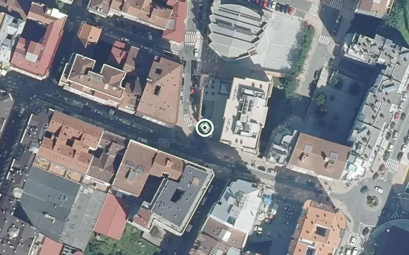 Vista aérea de la ubicación de Residencia para Persoas Maiores Domusvi Ciudad de Pontevedra