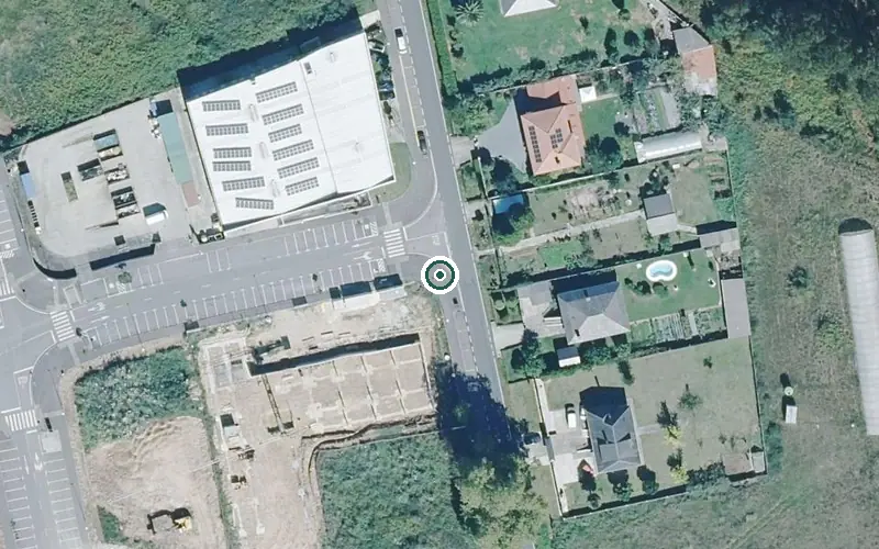 Vista aérea de la ubicación de Residencia Mayores Iñas Oleiros