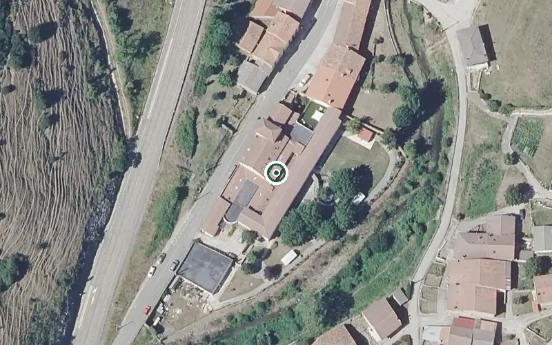Vista aérea de la ubicación de Lusanz Cantabria