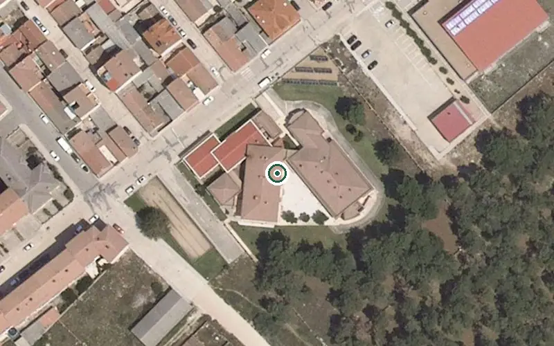Vista aérea de la ubicación de Residencia Personas Mayores Virgen del Pinar
