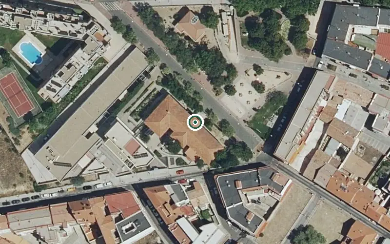 Vista aérea de la ubicación de Centro de Día Municipal Vicálvaro