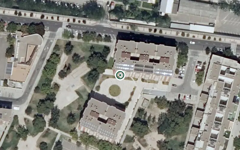 Vista aérea de la ubicación de Centro de Día Cai-afedaz Virgen del Carmen
