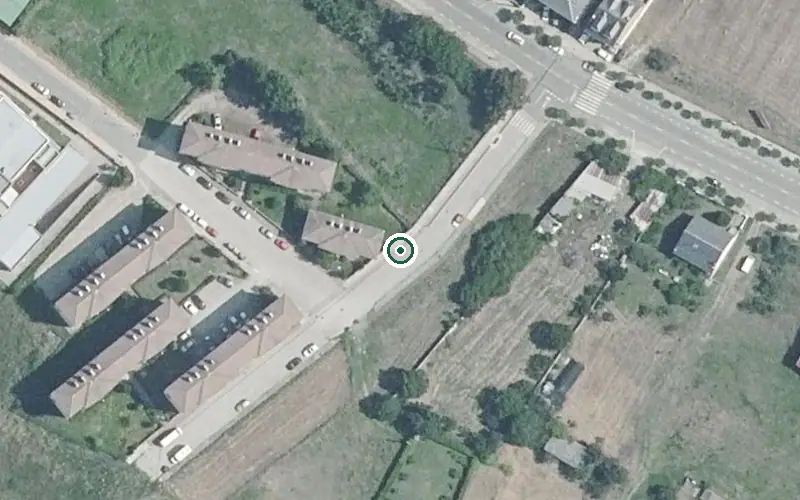 Vista aérea de la ubicación de Centro Residencial Campolar Bierzo i - Personas Mayores