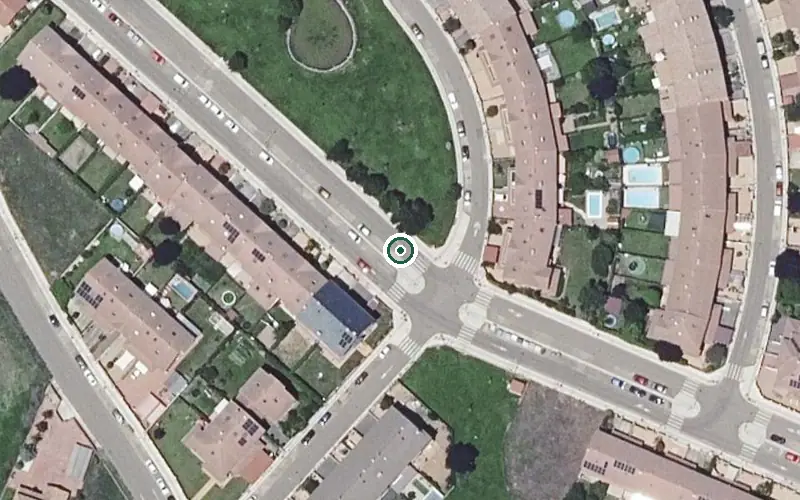 Vista aérea de la ubicación de Centro de Día Villazulema- Unidad de Estancias Diurnas